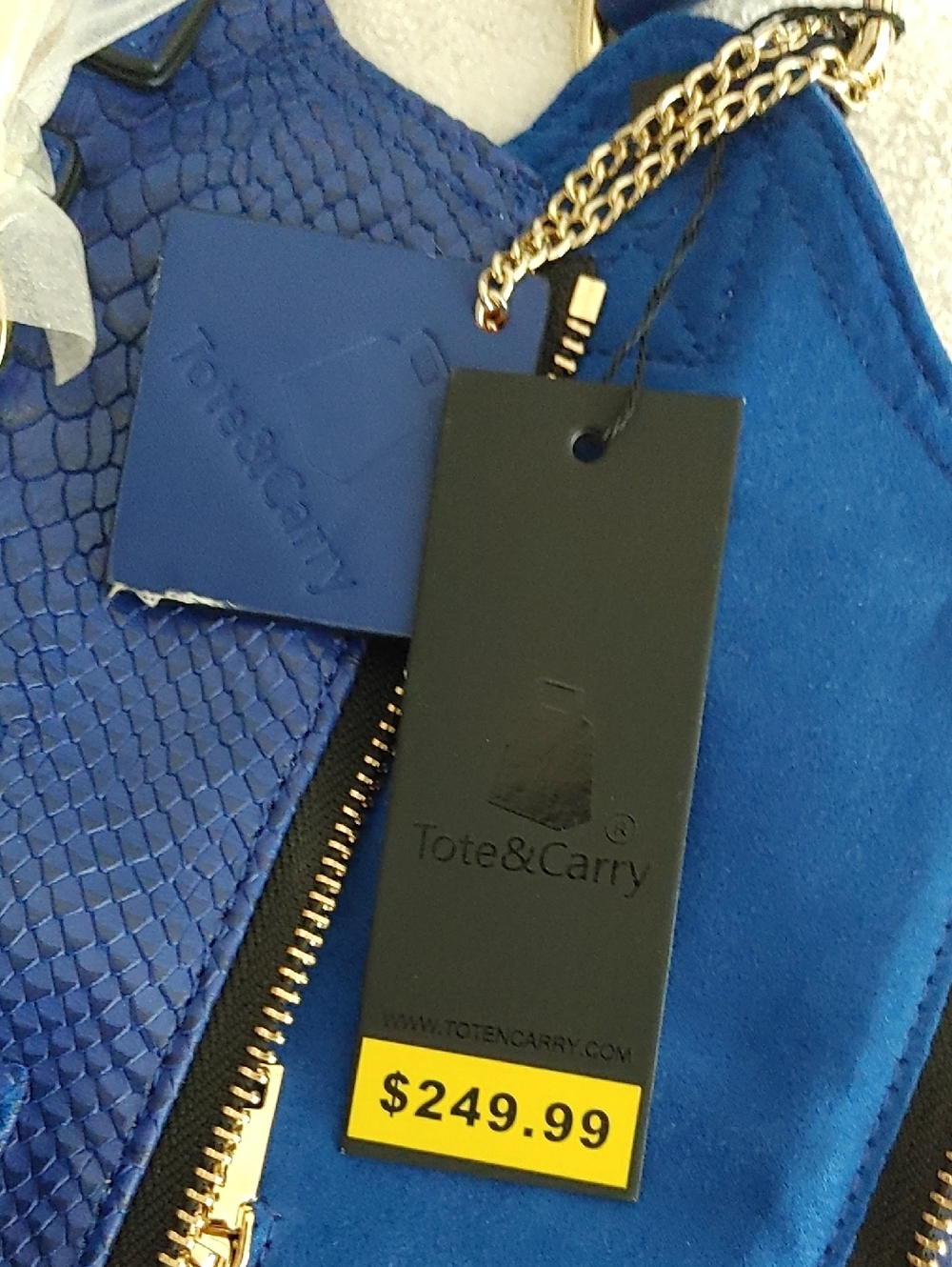 Tote & Carry Royal Blue Embossed Vegan Leather Tactical Vest Size L (1264) - Picture 11 of 16